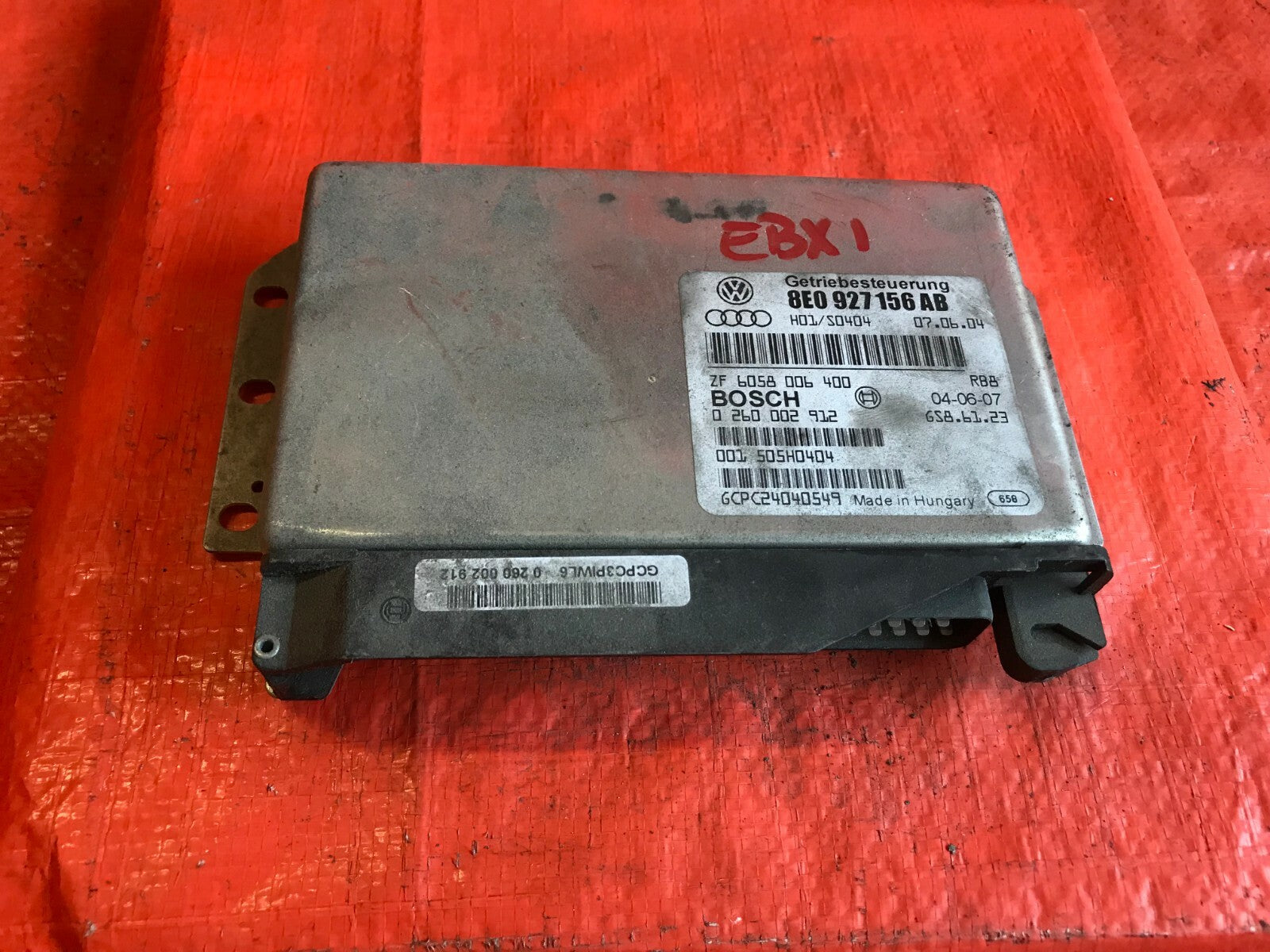 OEM 2005 05 AUDI A4 TRANSMISSION COMPUTER   MODULE UNIT TCM TCU   8E0 927 156 AB0