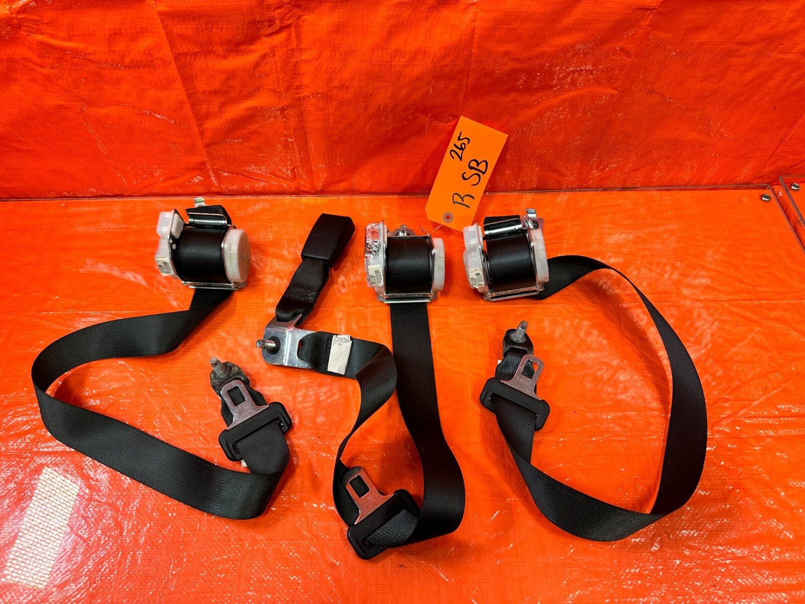 13 15 HONDA CIVIC SI 2D COUPE   LEFT & RIGHT REAR SEAT BELTS OEM FACTORY #26512