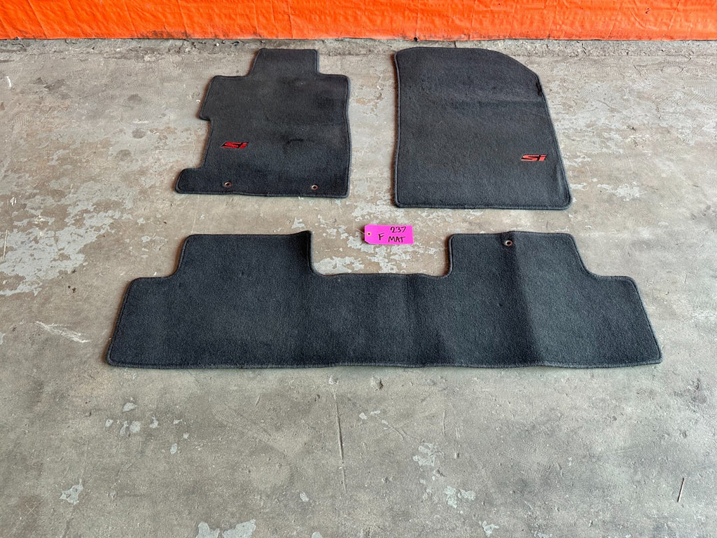 06 11 HONDA CIVIC SI 2D COUPE FLOOR MAT SET BLACK LEFT RIGHT FRONT REAR OEM #23710