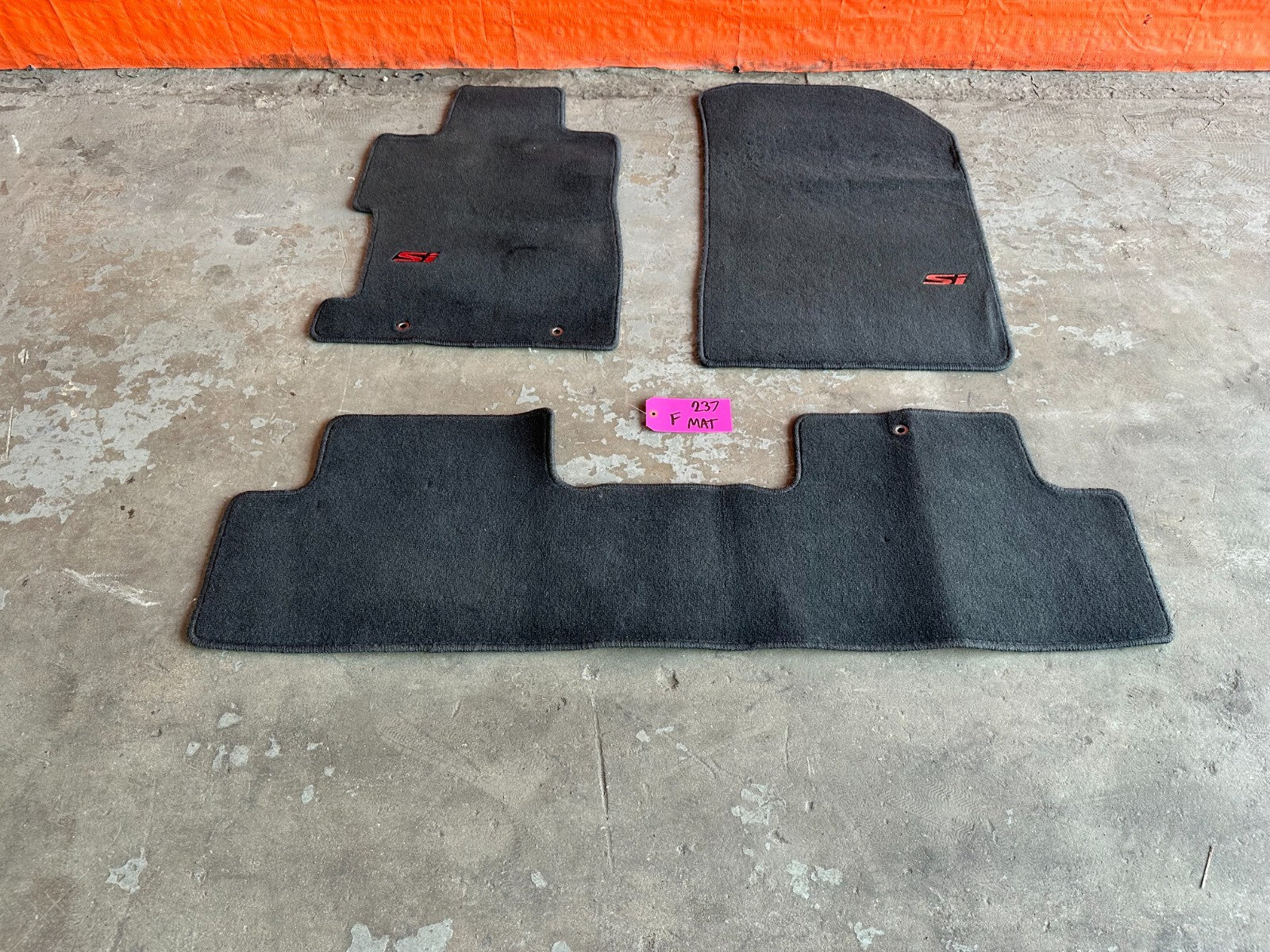 06 11 HONDA CIVIC SI 2D COUPE FLOOR MAT SET BLACK LEFT RIGHT FRONT REAR OEM #23710