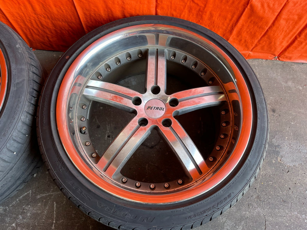 PETROL BRAND WHEELS   THROTTLE MODEL   5x114.3   19x8 +20 F   19x9.5 +40 R   #645