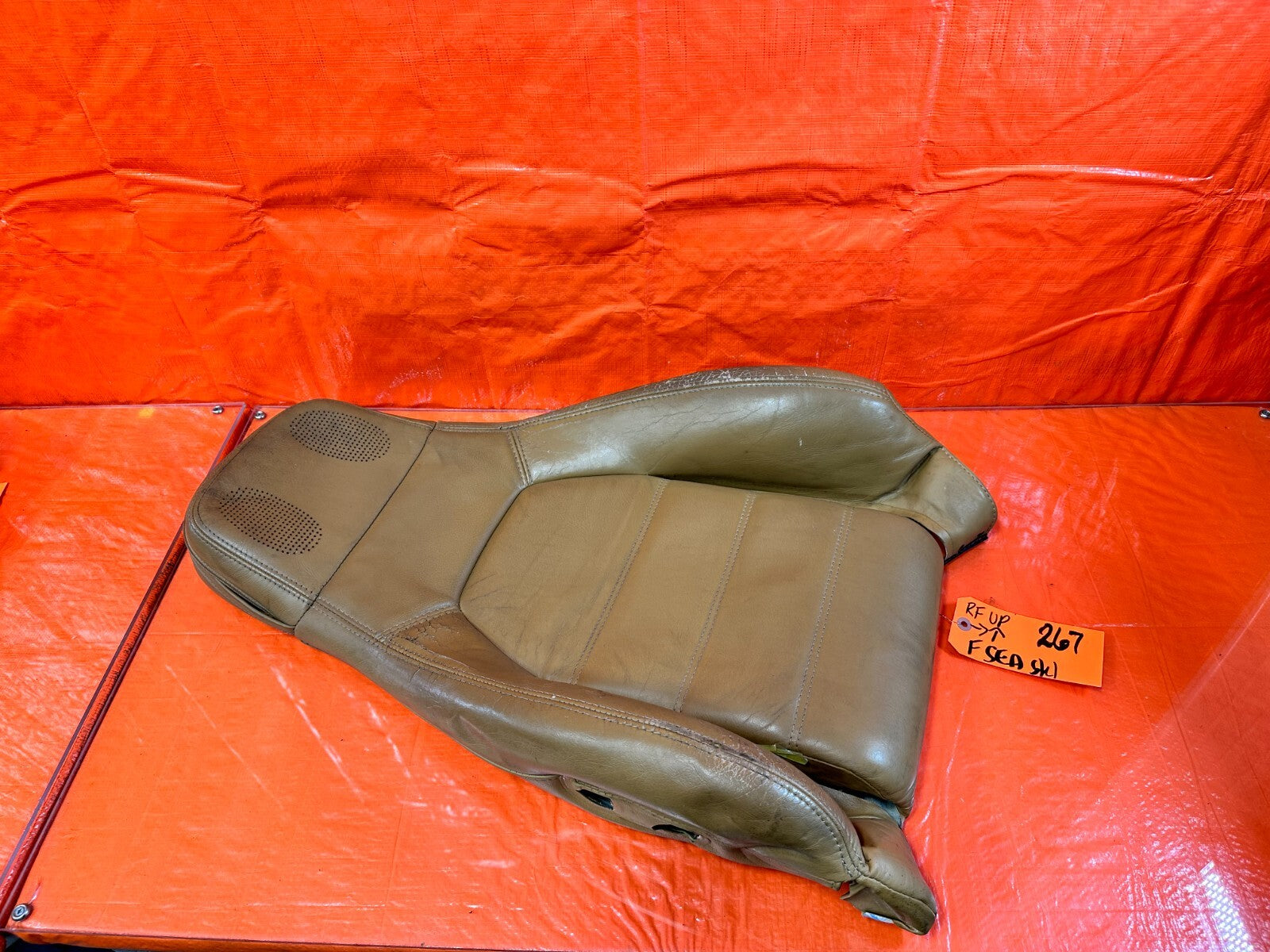 1993 93 MAZDA MX 5 MIATA   PASSENGER RIGHT FRONT UPPER SEAT SKIN WRAP COVER 2670