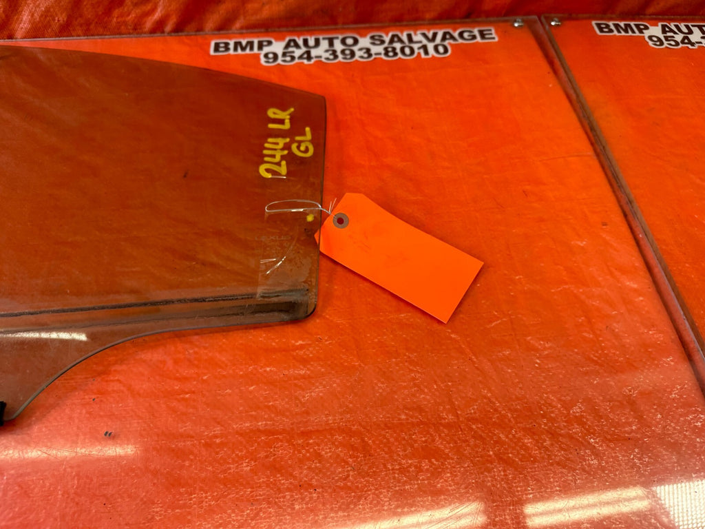 07 12 LEXUS ES350   DRIVER LEFT REAR DOOR GLASS WINDOW   OEM FACTORY #2444