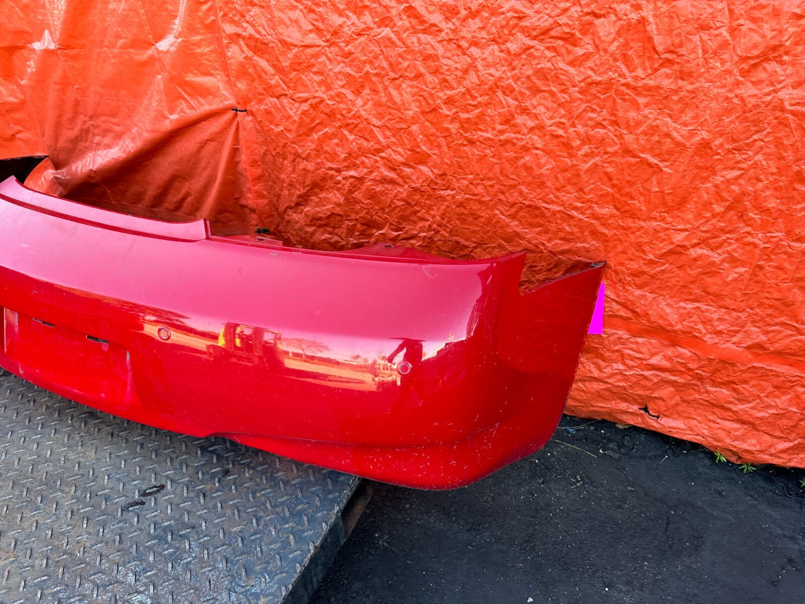 09 15 INFINITI G37 CONVERTIBLE   REAR BUMPER COVER   RED COLOR   OEM #2786