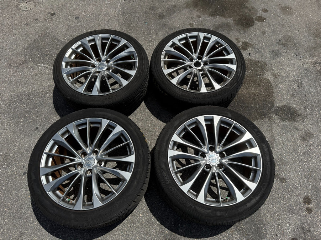 08 15 INFINITI G37 & Q60 SPORT MODEL 19 INCH 15 SPOKE ENKEI WHEELS RIMS OEM 3280