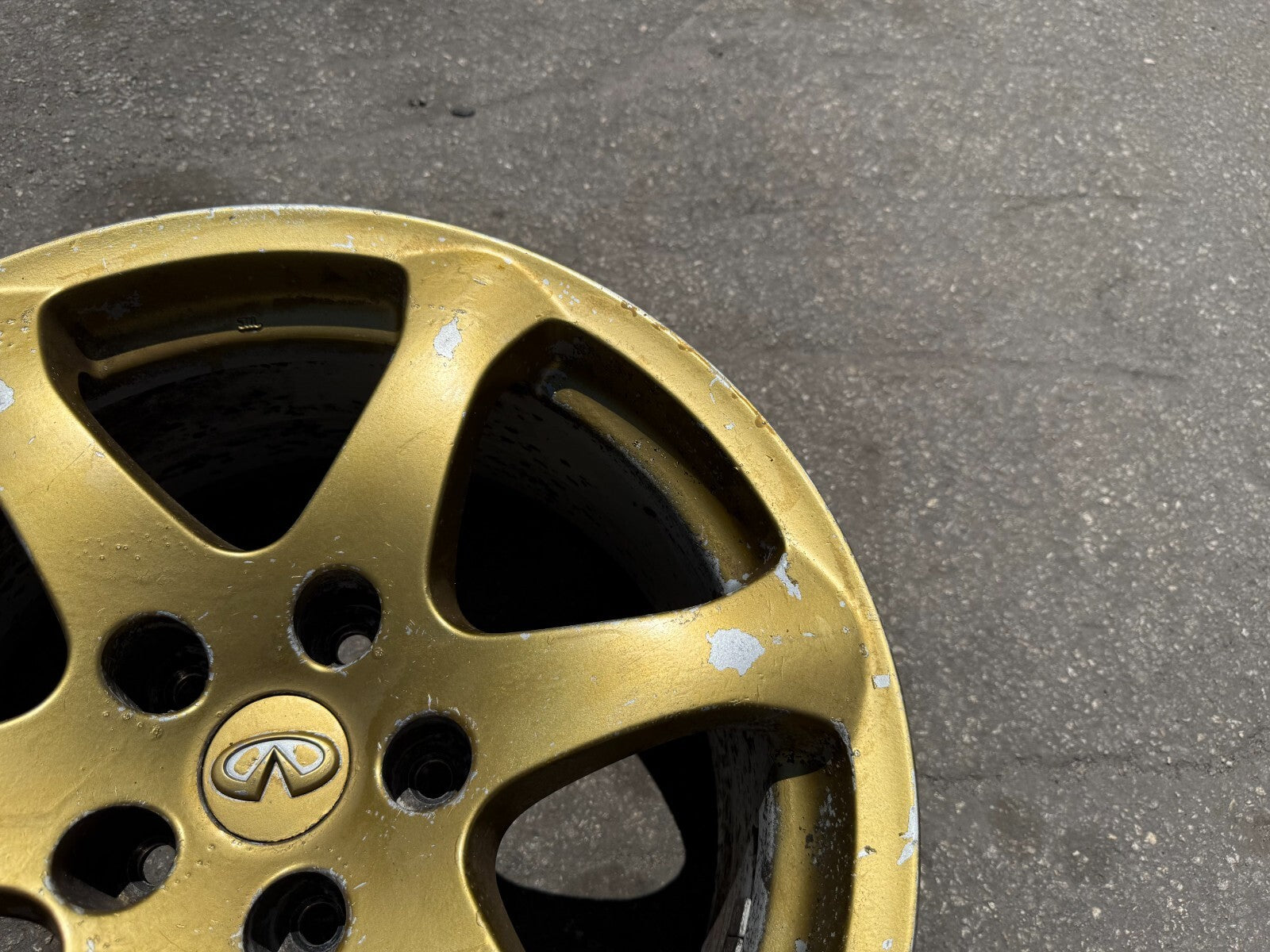 03 07 INFINITI G35 COUPE REAR FACTORY WHEEL RIM 6 SPOKE 17X8 OEM FACTORY #298 13