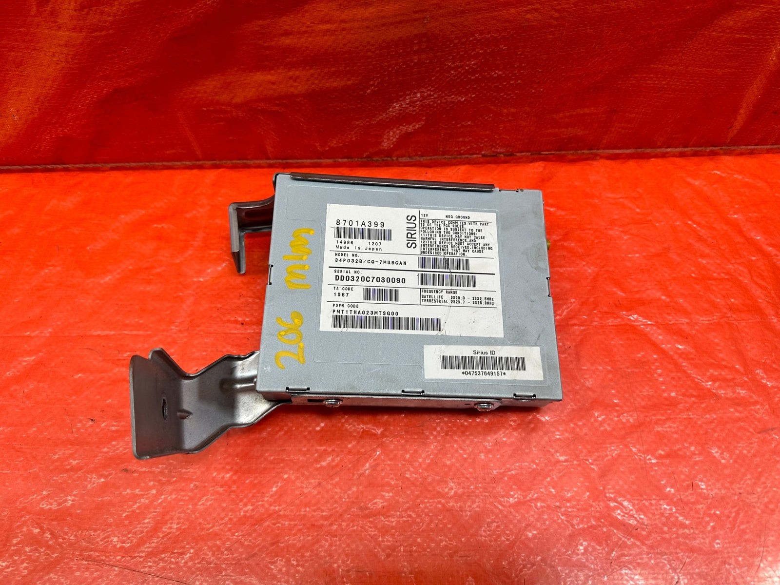 08 15 LANCER EVOLUTION X EVO 10   SIRIUS SATELLITE RADIO CONTROL MODULE OEM #2060