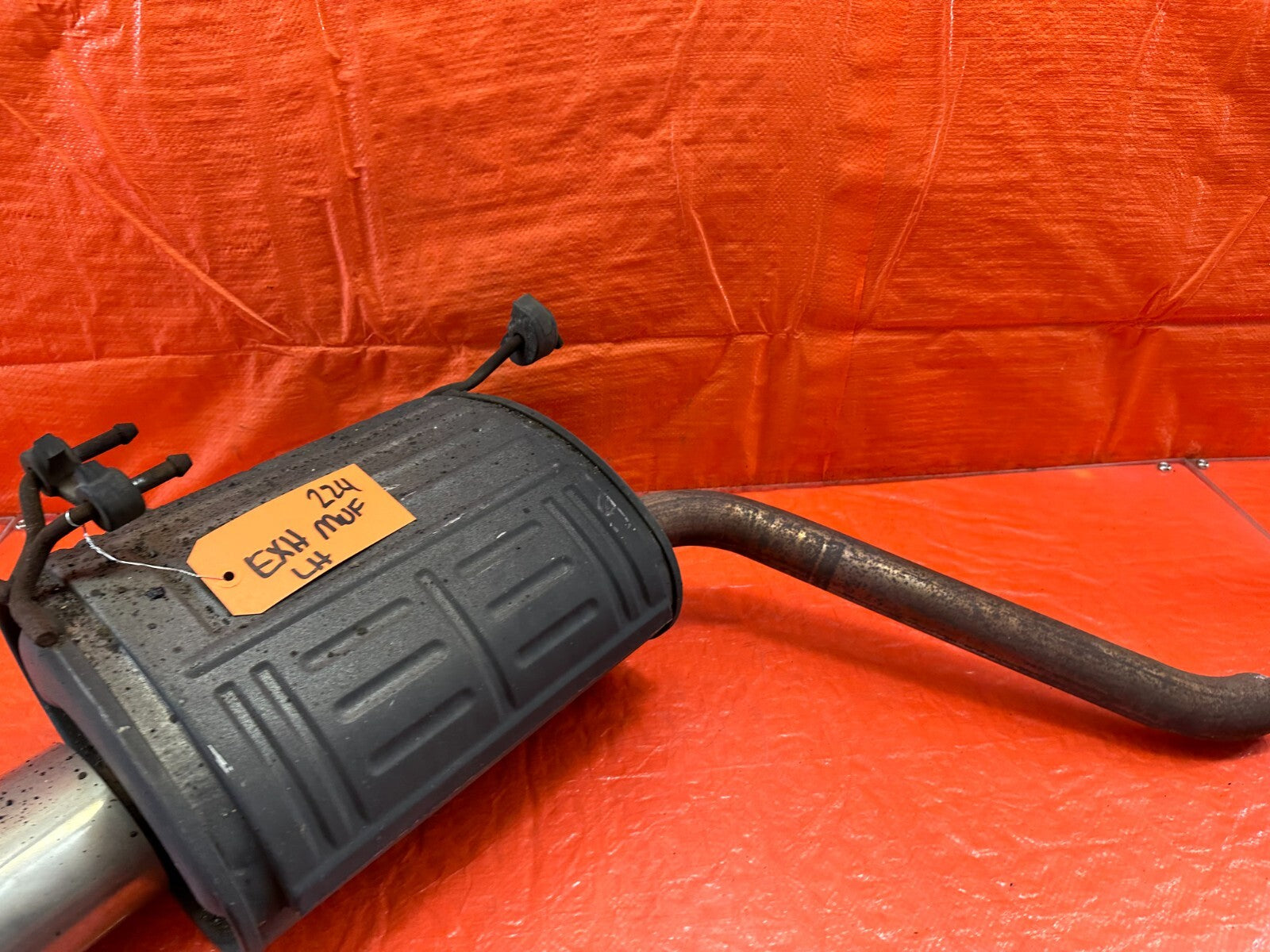 04 09 HONDA S2000   AP2 DRIVER LEFT EXHAUST PAN MUFFLER W/ OVAL TIP   OEM #2244