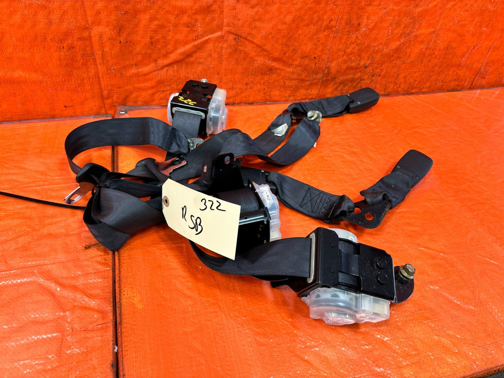 04 08 ACURA TSX   REAR SEAT BELT SET   LEFT & RIGHT SEAT BELTS   BLACK OEM #3229
