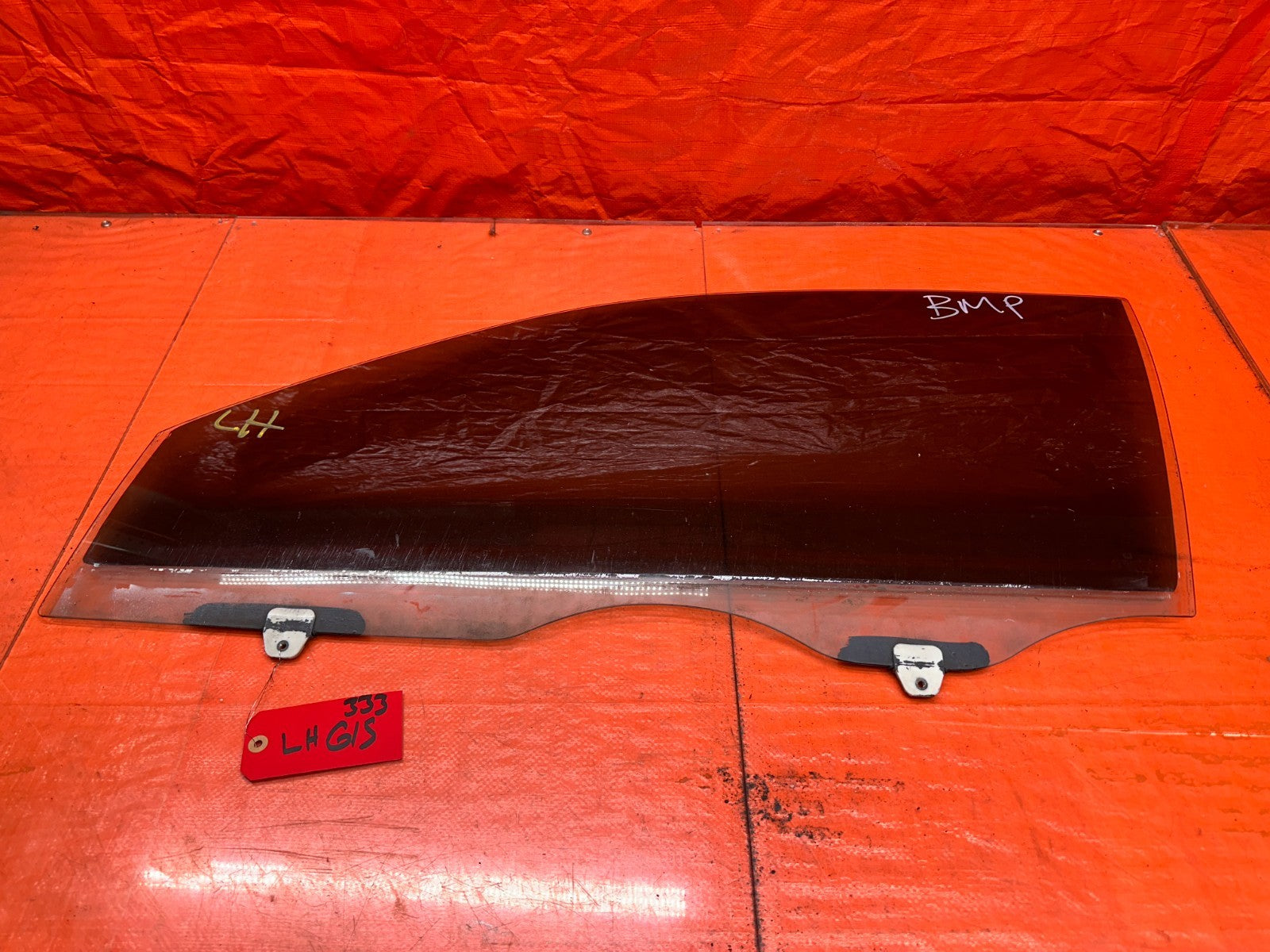 92 95 HONDA CIVIC EX 2D   DRIVER LEFT DOOR WINDOW GLASS PANEL   OEM #3330