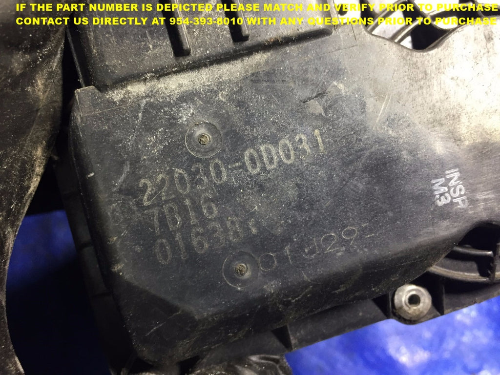 OEM 2005 2006 2007 2008 Toyota Corolla 1.8 Throttle Body MATCH PART# 22030 0D0312