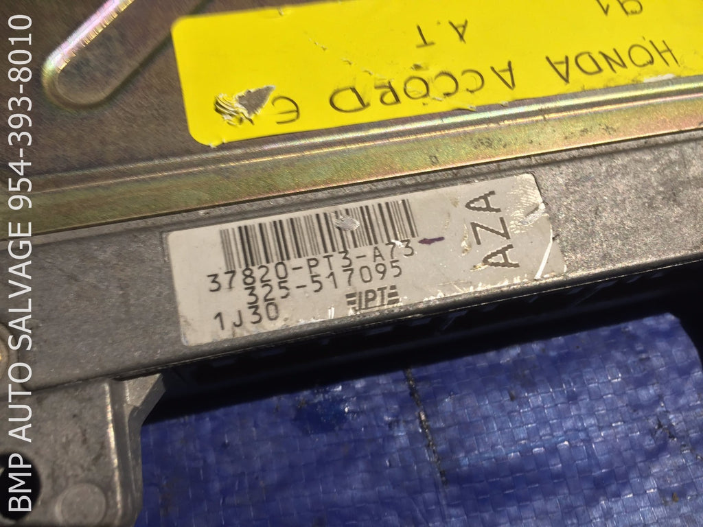OEM 1991 HONDA ACCORD ECU # 37820 PT3 A73 ENGINE COMPUTER BRAIN ECM #1112 #E4051