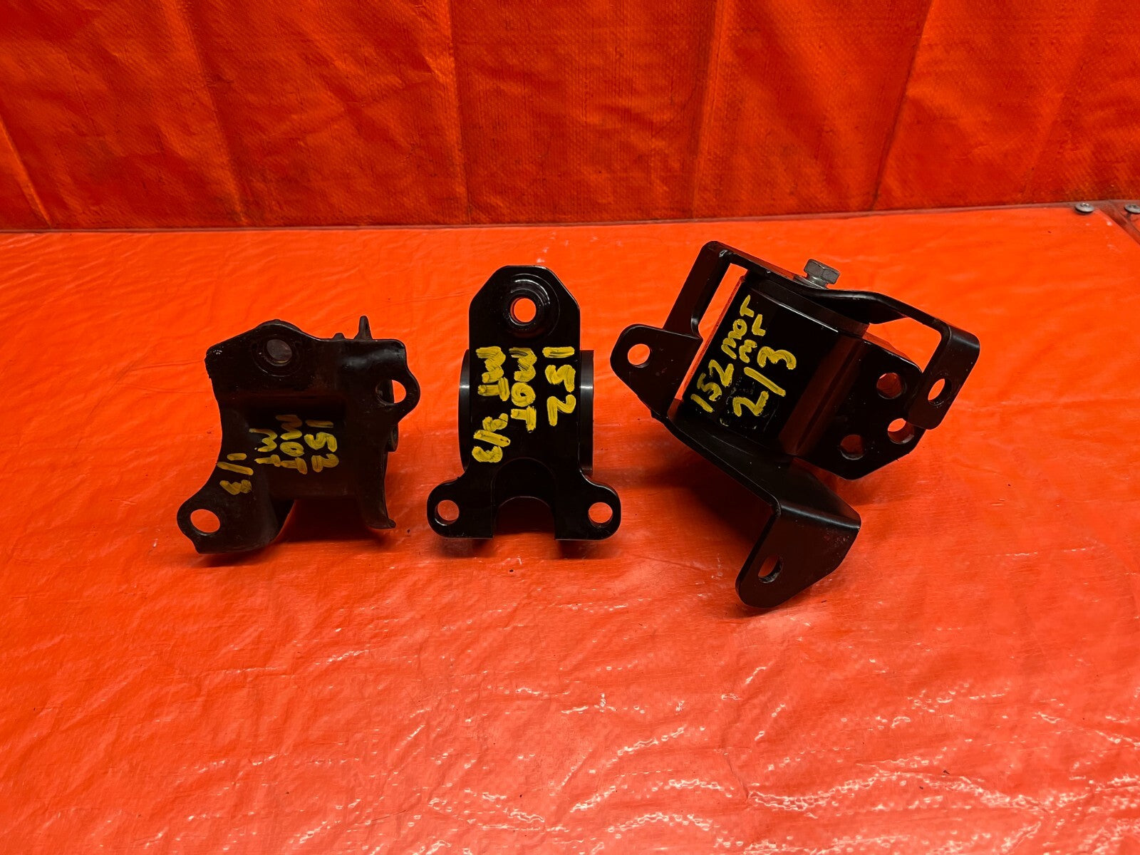 96 00 HONDA CIVIC SI   B16A2   MOTOR MOUNTS   LEFT RIGHT CENTER   MANUAL OEM 15214