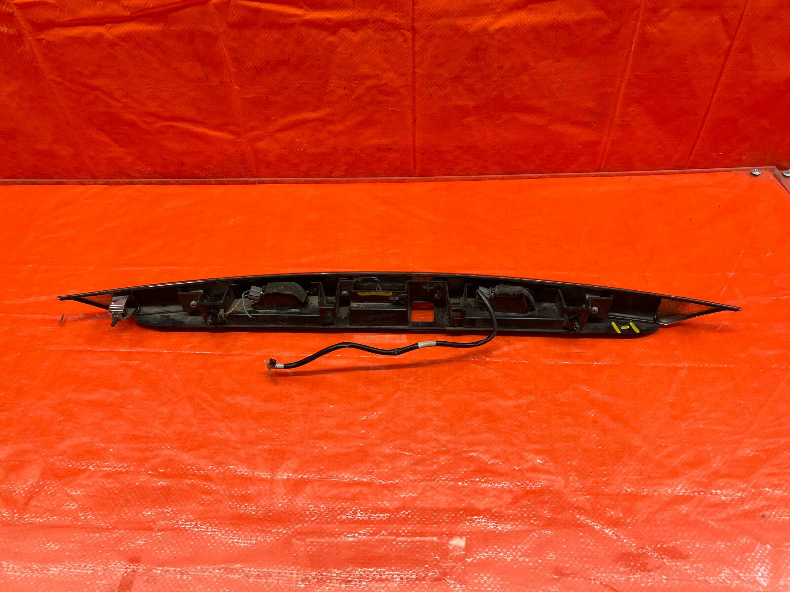 14 17 INFINITI Q50   REAR TRUNK SPOILER FINISH TRIM MOLDING W/O CAMERA OEM #10511