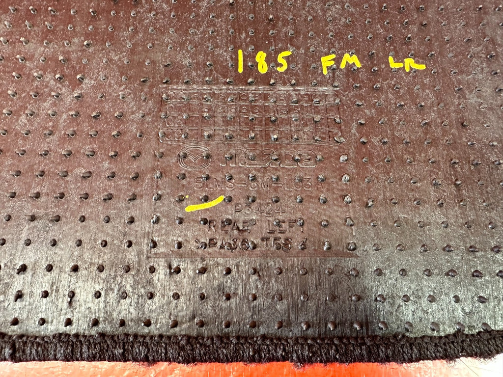 MAZDA FLOOR MAT   LEFT REAR SIDE   PART # BLMS 8M L03A   OEM #18510
