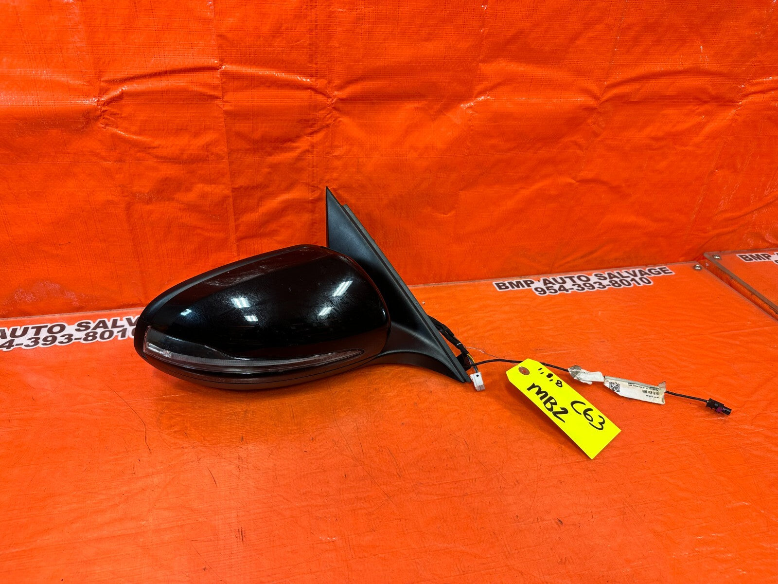 15 16 MERCEDES BENZ C63 AMG   PASSENGER RIGHT SIDE VIEW MIRROR W/ BLIND SPOT OEM18