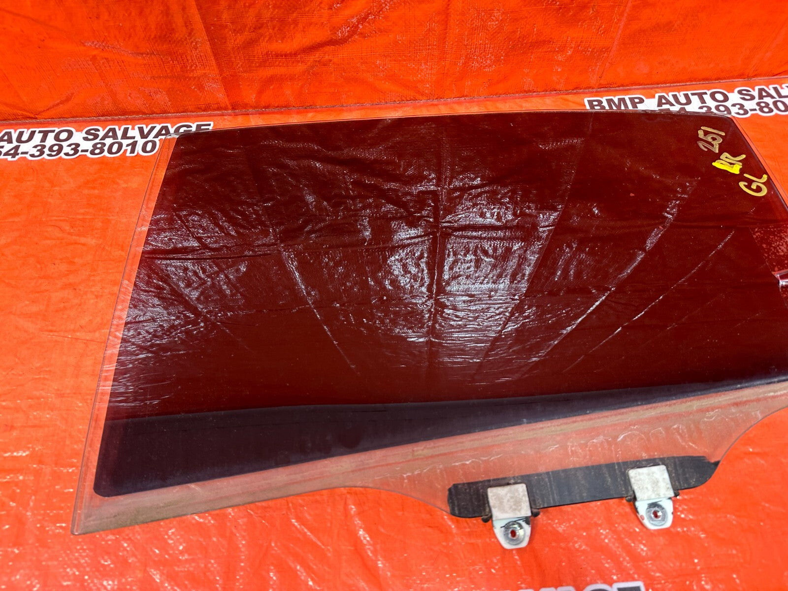 08 12 HONDA ACCORD SEDAN   DRIVER LEFT REAR DOOR GLASS WINDOW   OEM #2514