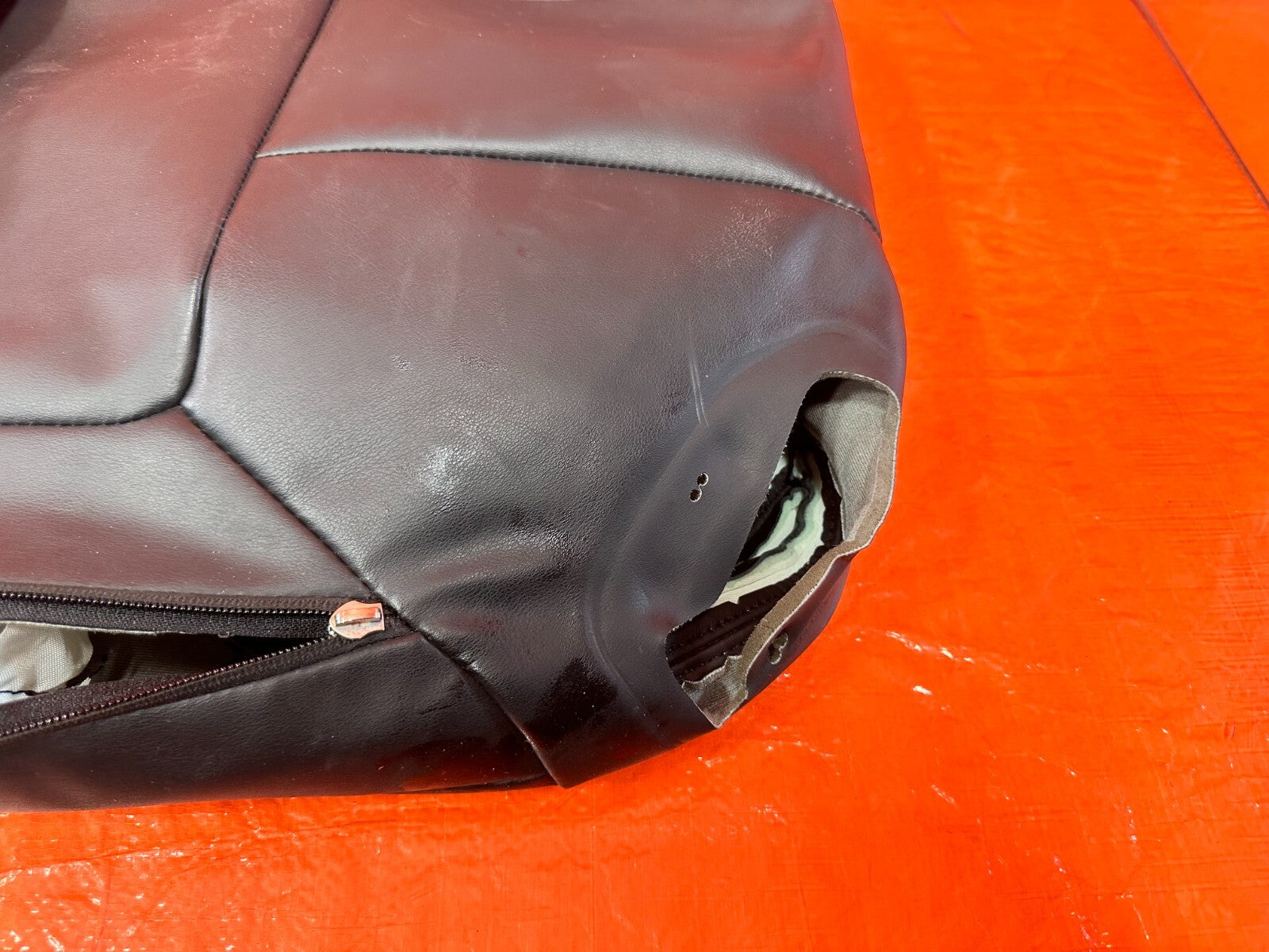 17 20 INFINITI Q60   PASSENGER RIGHT FRONT UPPER SEAT SKIN LEATHER WRAP OEM 28910