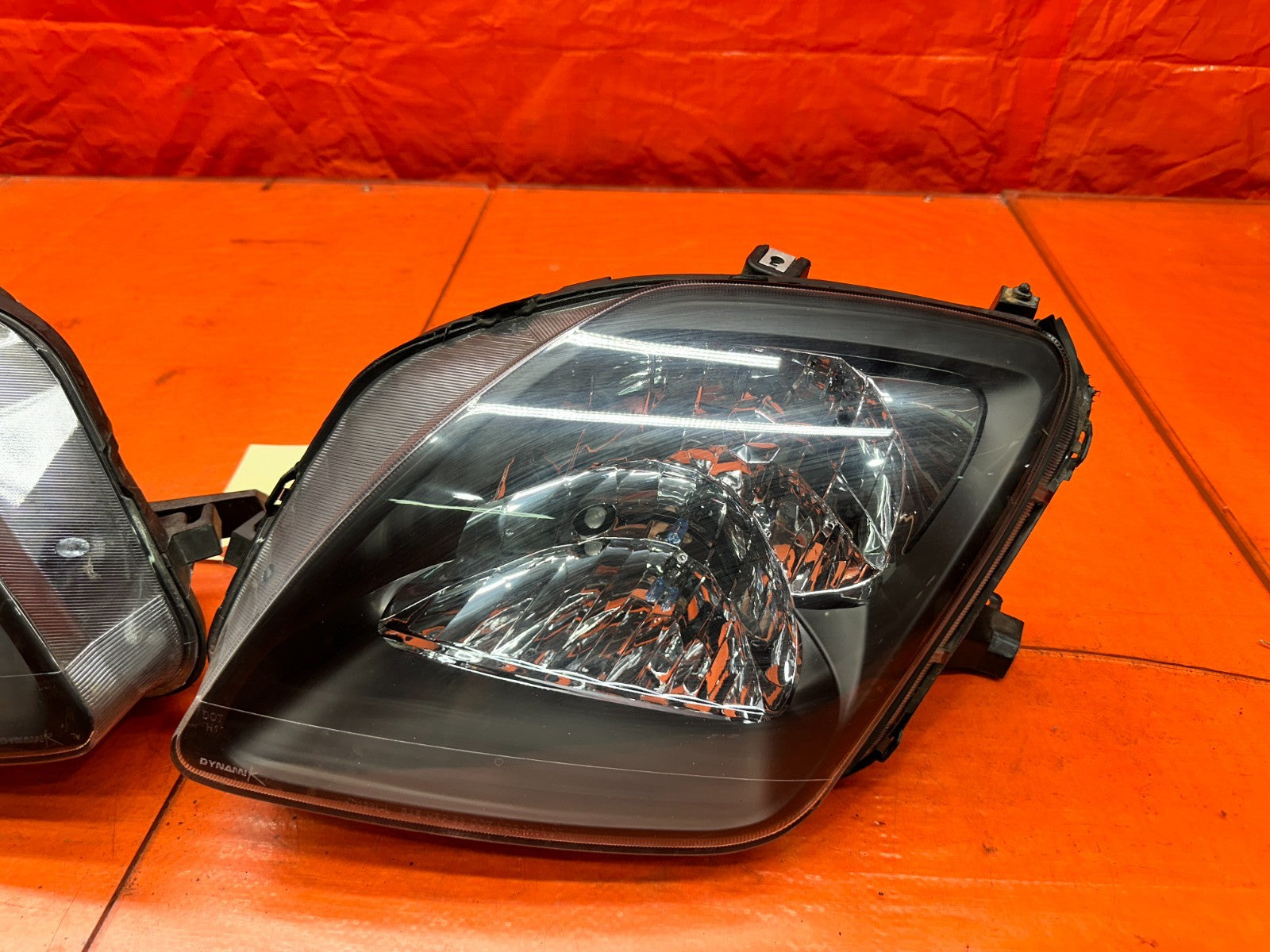 97 01 HONDA PRELUDE 2.2L BLACK HOUSING AFTERMARKET LEFT RIGHT HEADLIGHTS #3363