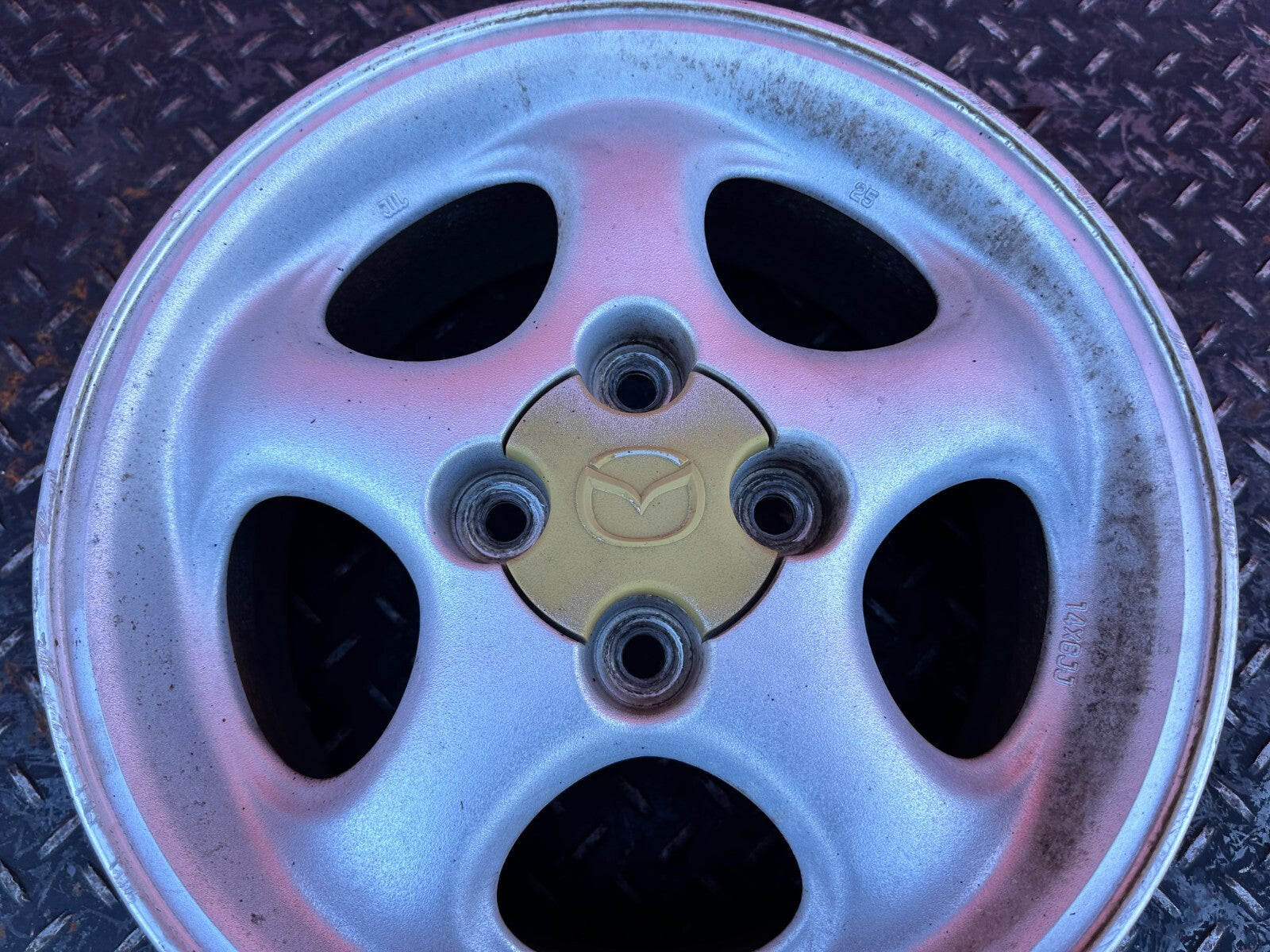 90 05 MAZDA MX 5 MIATA   5 SPOKE   14x6 +40MM FACTORY WHEEL RIM   OEM #267 310