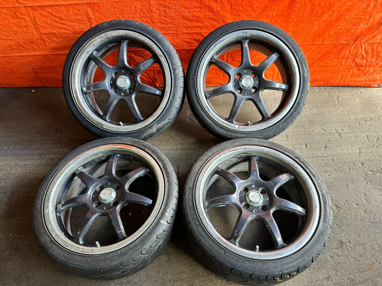 88 91 HONDA CRX   4x100   17x7   NEX O NEX 0 RACING WHEELS W/ NITTO TIRES   2770