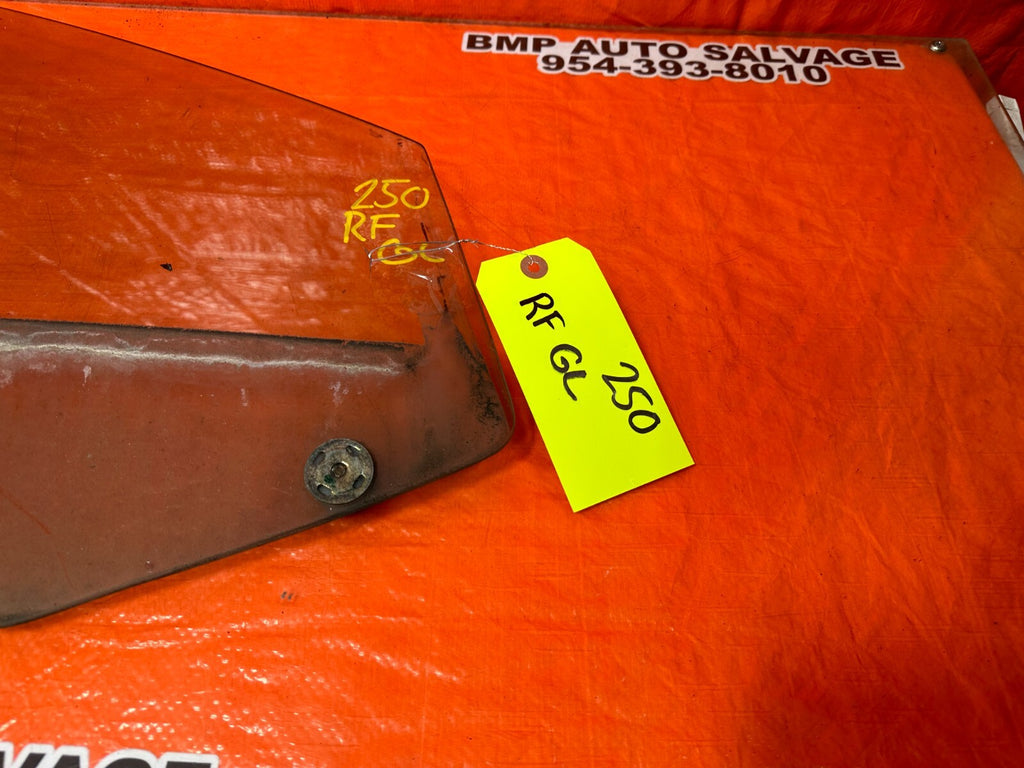 00 05 TOYOTA CELICA   PASSENGER RIGHT FRONT   DOOR GLASS WINDOW   OEM #2505