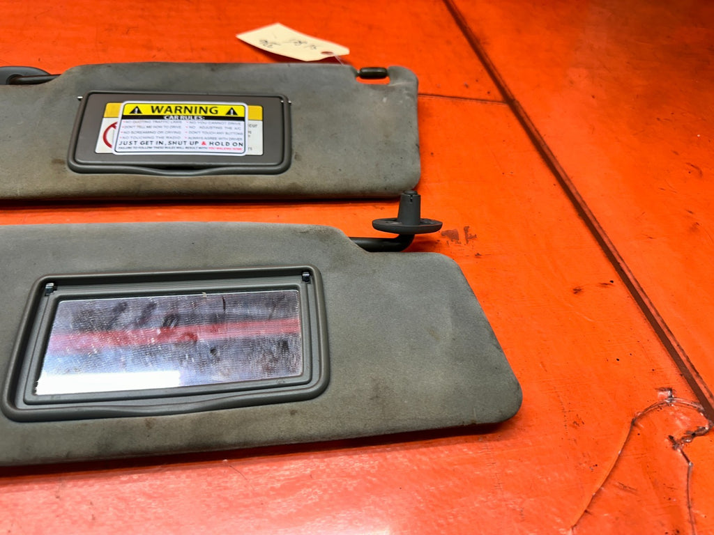 97 01 HONDA PRELUDE 2.2L DRIVER PASSENGER FRONT SUN VISOR SHADE SET OEM #33613