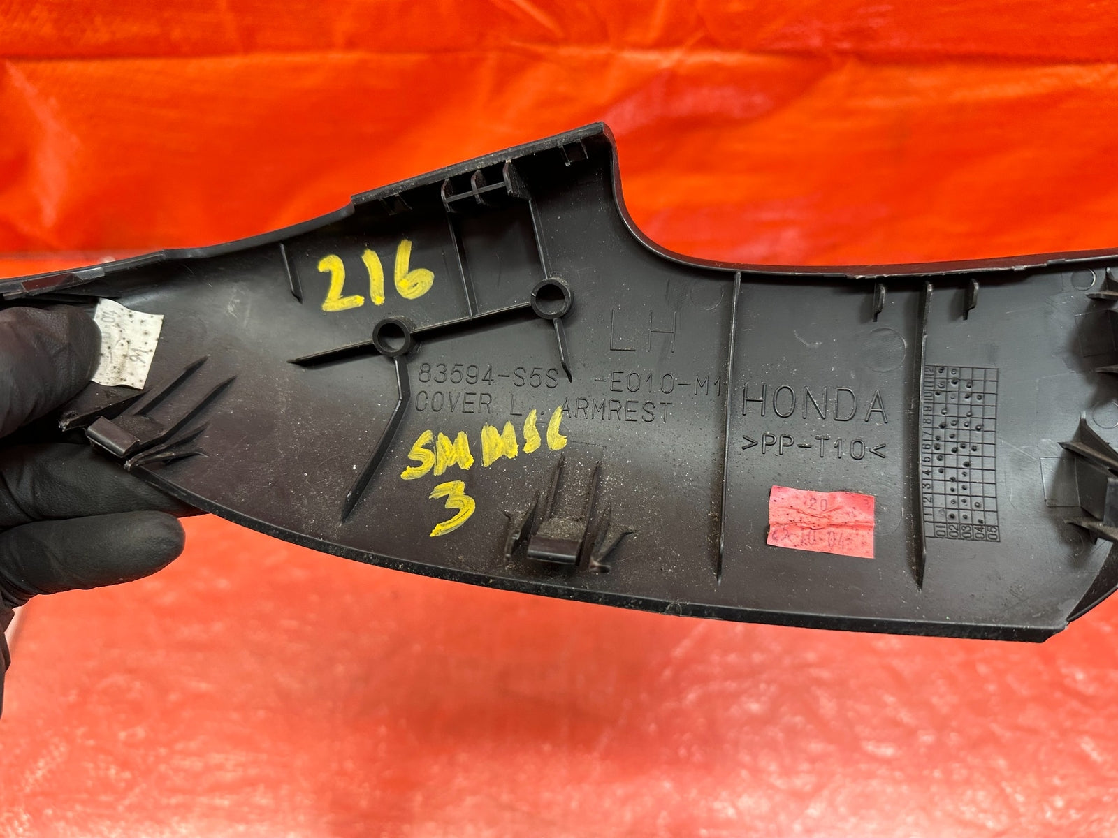 02 05 HONDA CIVIC SI EP3 HATCH DRIVER LEFT DOOR PANEL BY WINDOW SWITCH TRIM #2169
