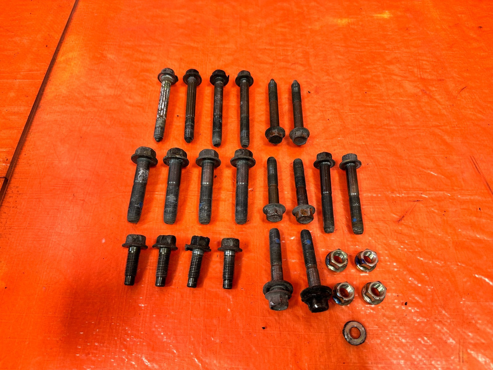 90 91 HONDA CIVIC   REAR LOWER CONTROL / TRAILING ARM TO CHASSIS BOLTS OEM 3254