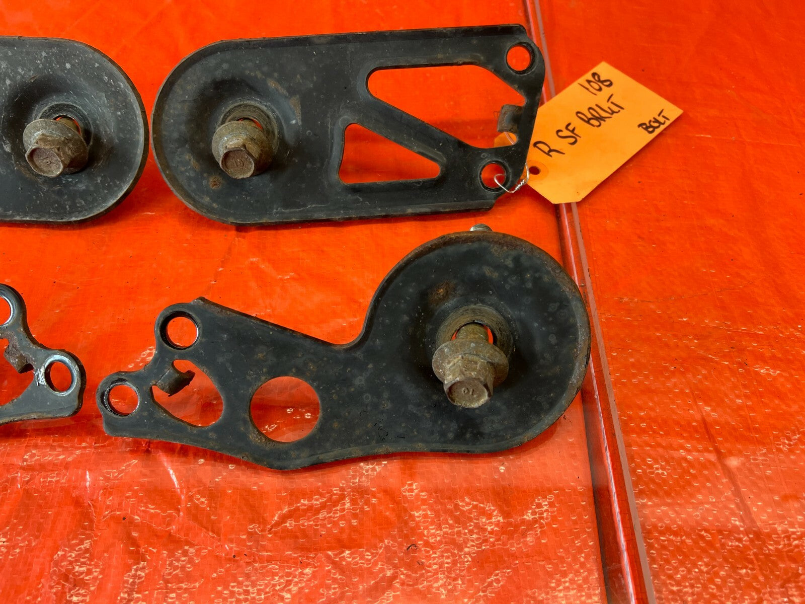 04 08 ACURA TL REAR SUB FRAME CROSSMEMBER MOUNTING BRACKET BRACE SET   OEM #1084