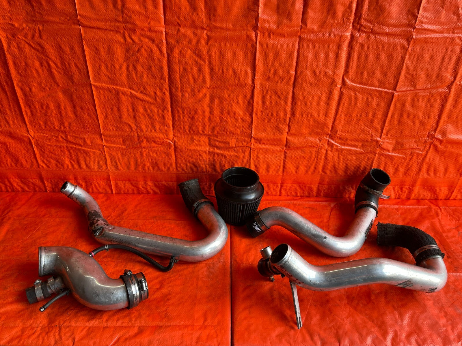 03 06 LANCER EVOLUTION 8 & 9   INJEN BRAND INTAKE / INTERCOOLER PIPING + GFB BOV9