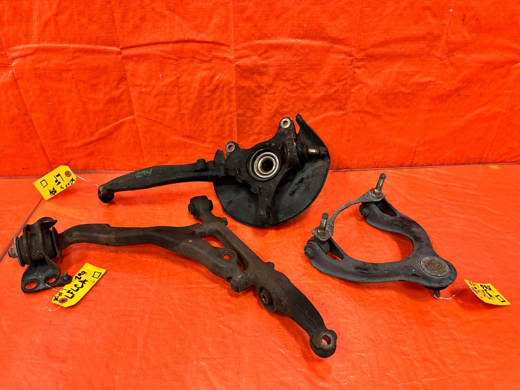 93 97 HONDA DEL SOL S & SI DRIVER LEFT FRONT SPINDLE KNUCKLE HUB & ARMS OEM #29414