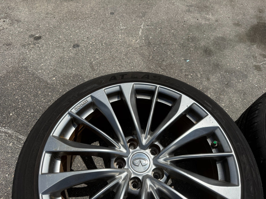 08 15 INFINITI G37 & Q60 SPORT MODEL 19 INCH 15 SPOKE ENKEI WHEELS RIMS OEM 32812