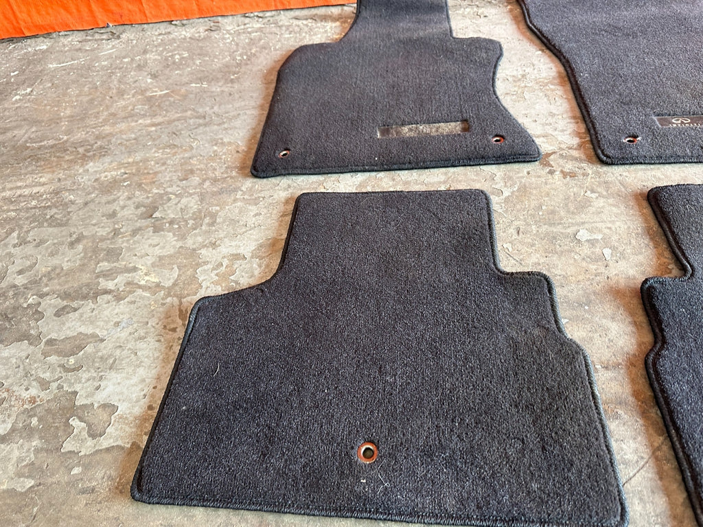 17 20 INFINITI Q60   FLOOR MAT SET   BLACK COLOR   LEFT RIGHT FRONT REAR OEM 20016