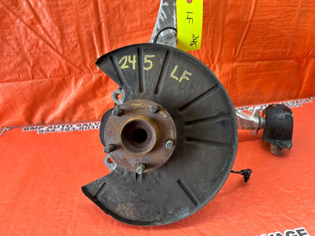 08 15 INFINITI G37 COUPE S RWD LEFT FRONT SPINDLE W/ LOWER CONTROL ARM OEM #2452