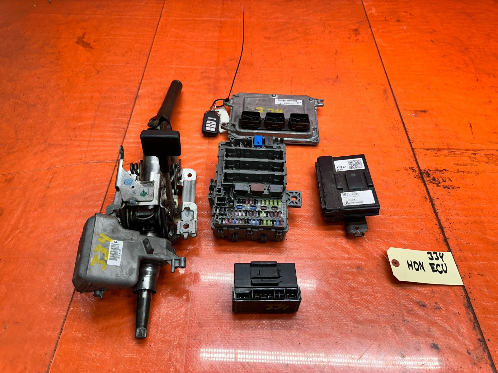 13 15 HONDA CIVIC SI 2.4L ECU FUSE BOX IGNITION SWITCH IMMOBILIZER KEY SET 3340