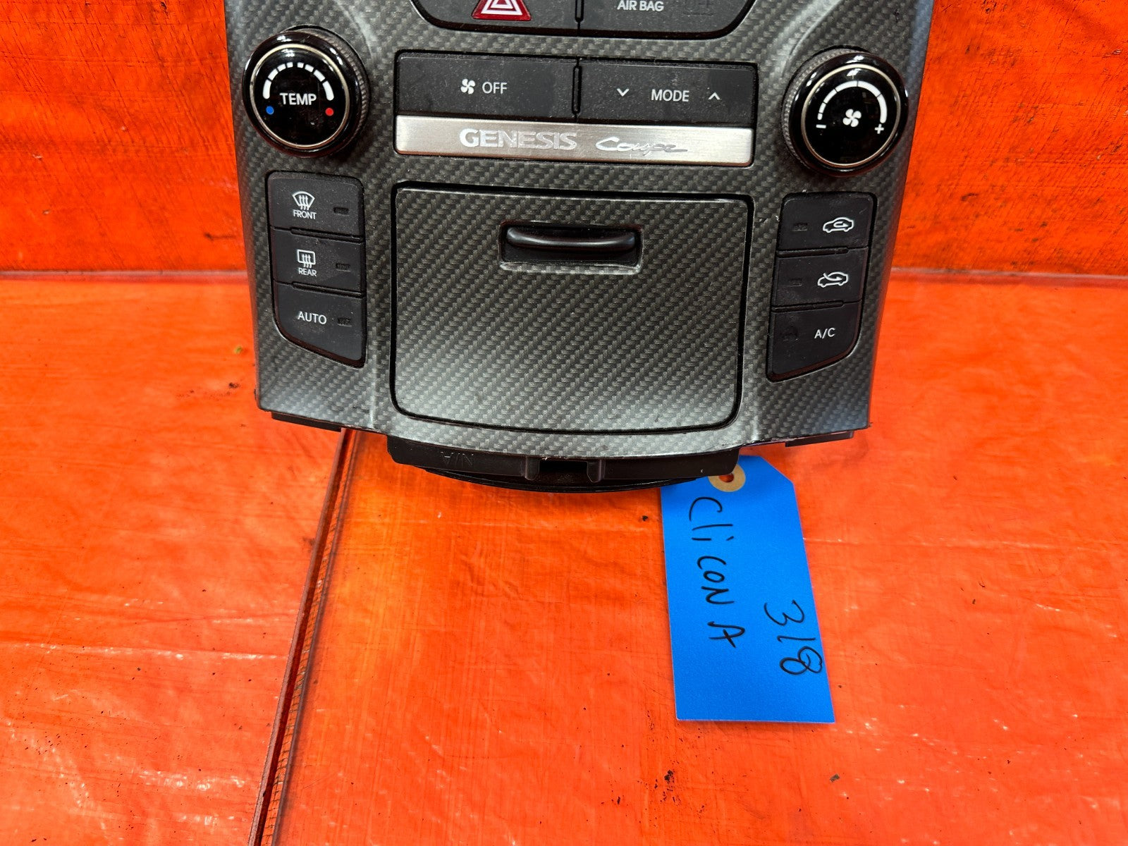 13 16 HYUNDAI GENESIS COUPE AC HEATER CLIMATE CONTROL W/ OIL FUEL TORQUE GAUGE *2