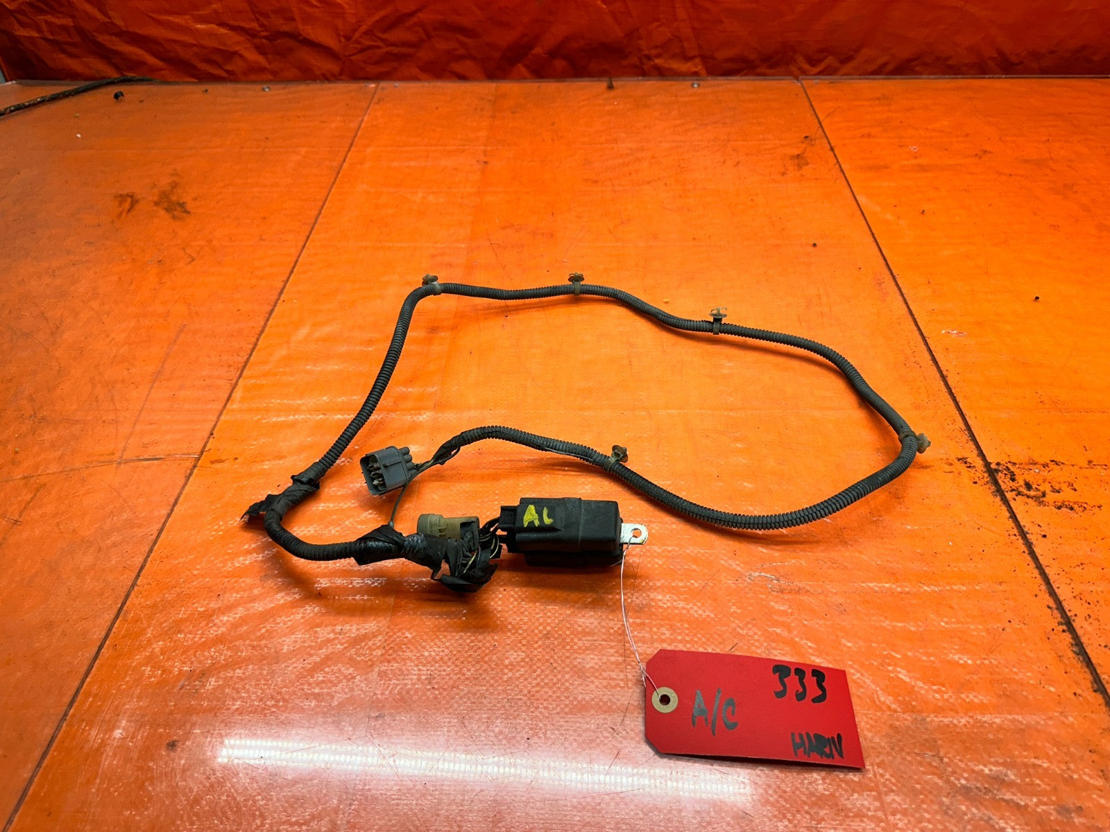 92 95 HONDA CIVIC EX 1.6L   A/C AC ENGINE BAY WIRE HARNESS CABLE   OEM #3330