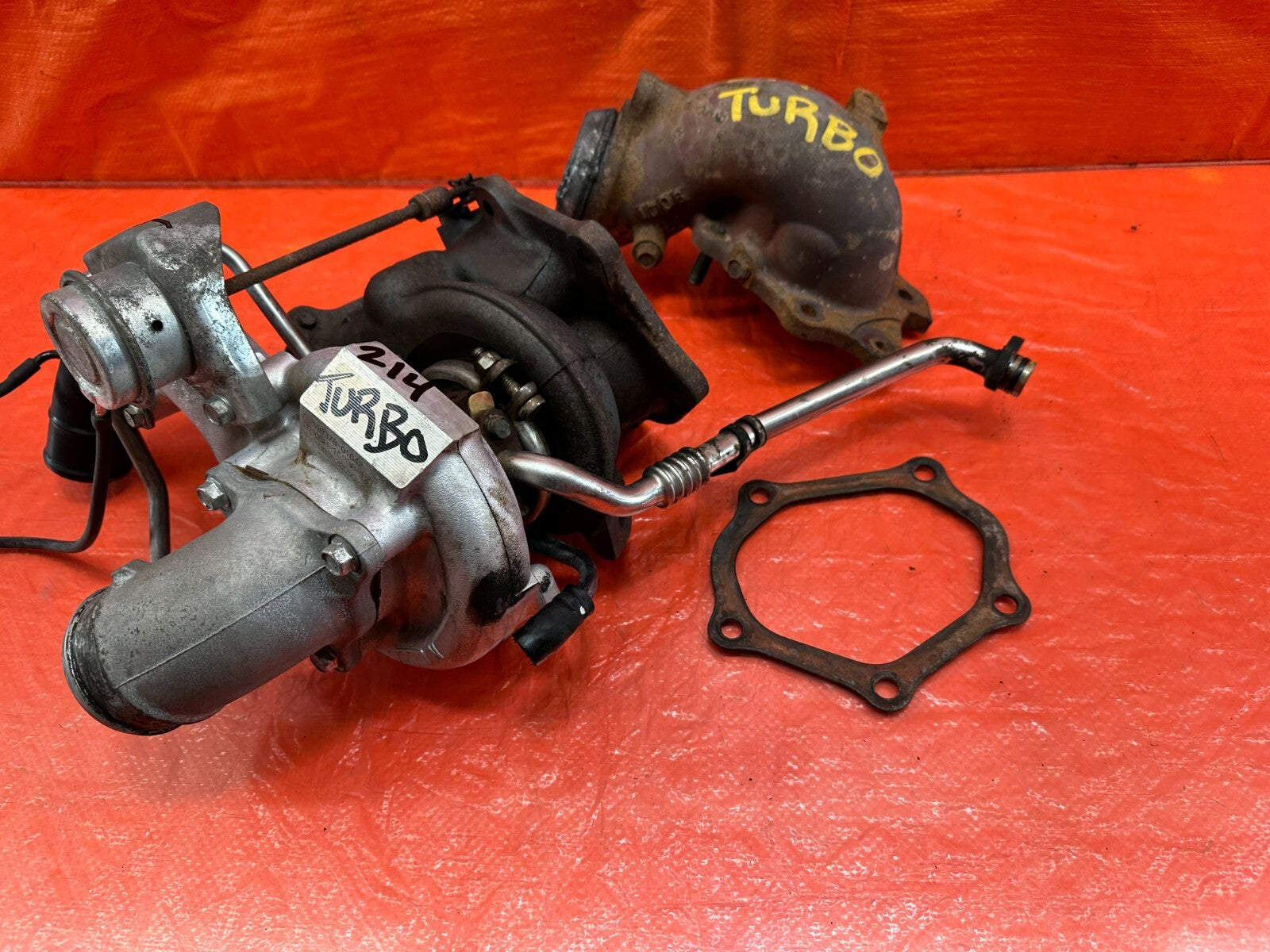 08 15 LANCER EVOLUTION X EVO 10   4B11T FACTORY TURBO CHARGER SET UP   OEM #21410
