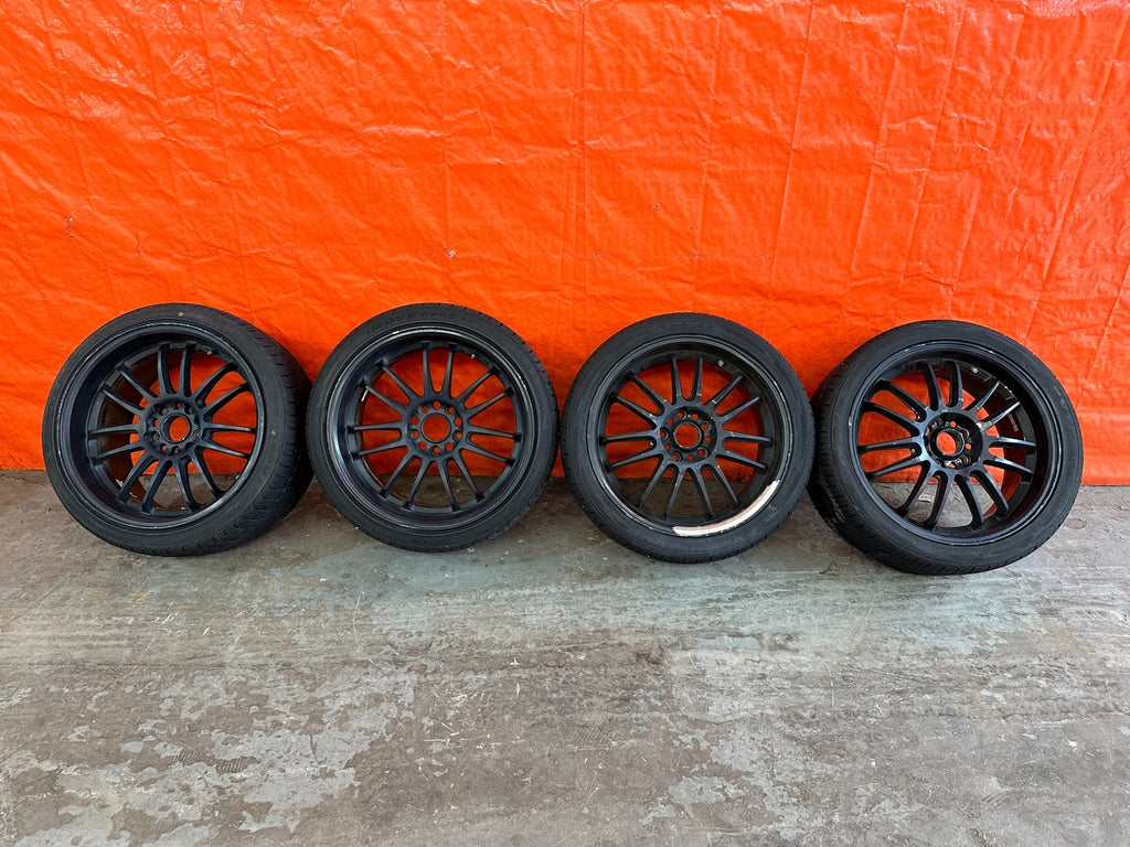 08 15 LANCER EVOLUTION X EVO 10   ROTA SVN WHEELS RIMS W/ TIRES   18x10 & 18x82