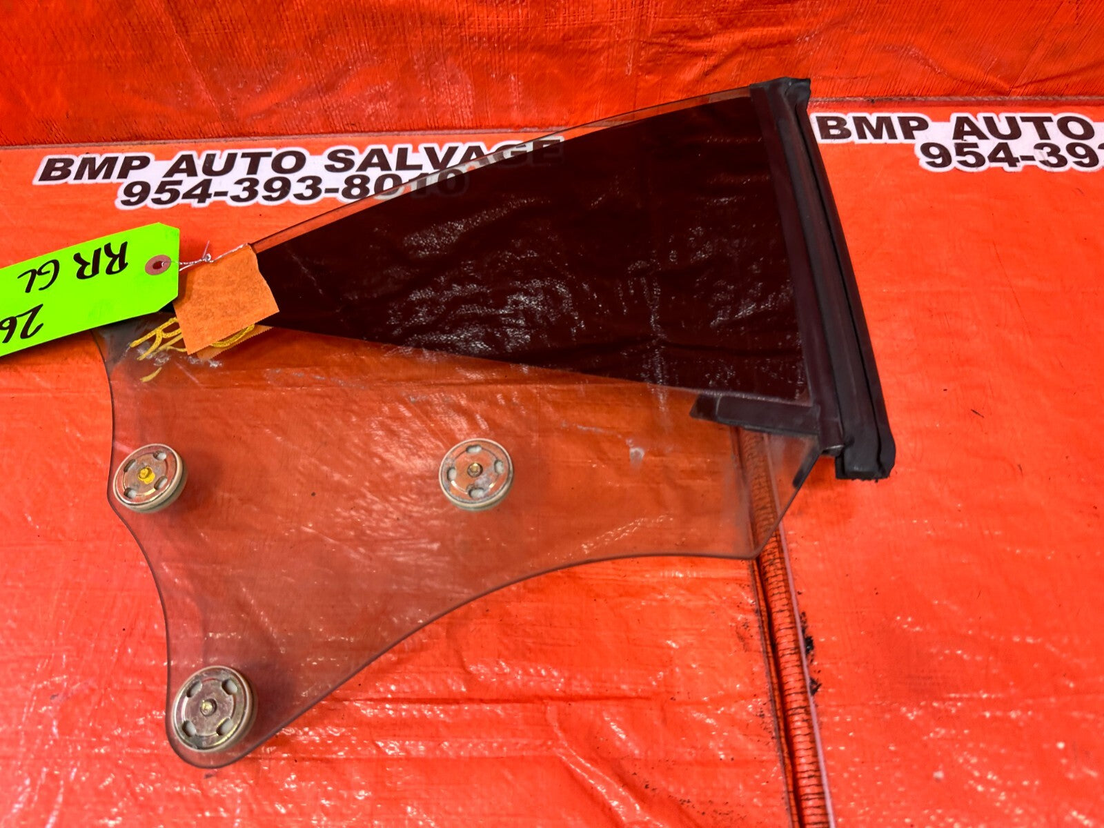 02 10 LEXUS SC430   PASSENGER RIGHT REAR   DOOR GLASS WINDOW   OEM FACTORY #2615