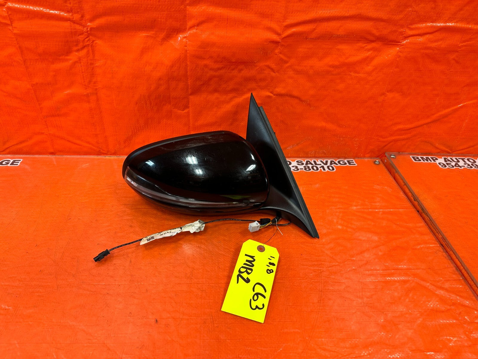 15 16 MERCEDES BENZ C63 AMG   PASSENGER RIGHT SIDE VIEW MIRROR W/ BLIND SPOT OEM5