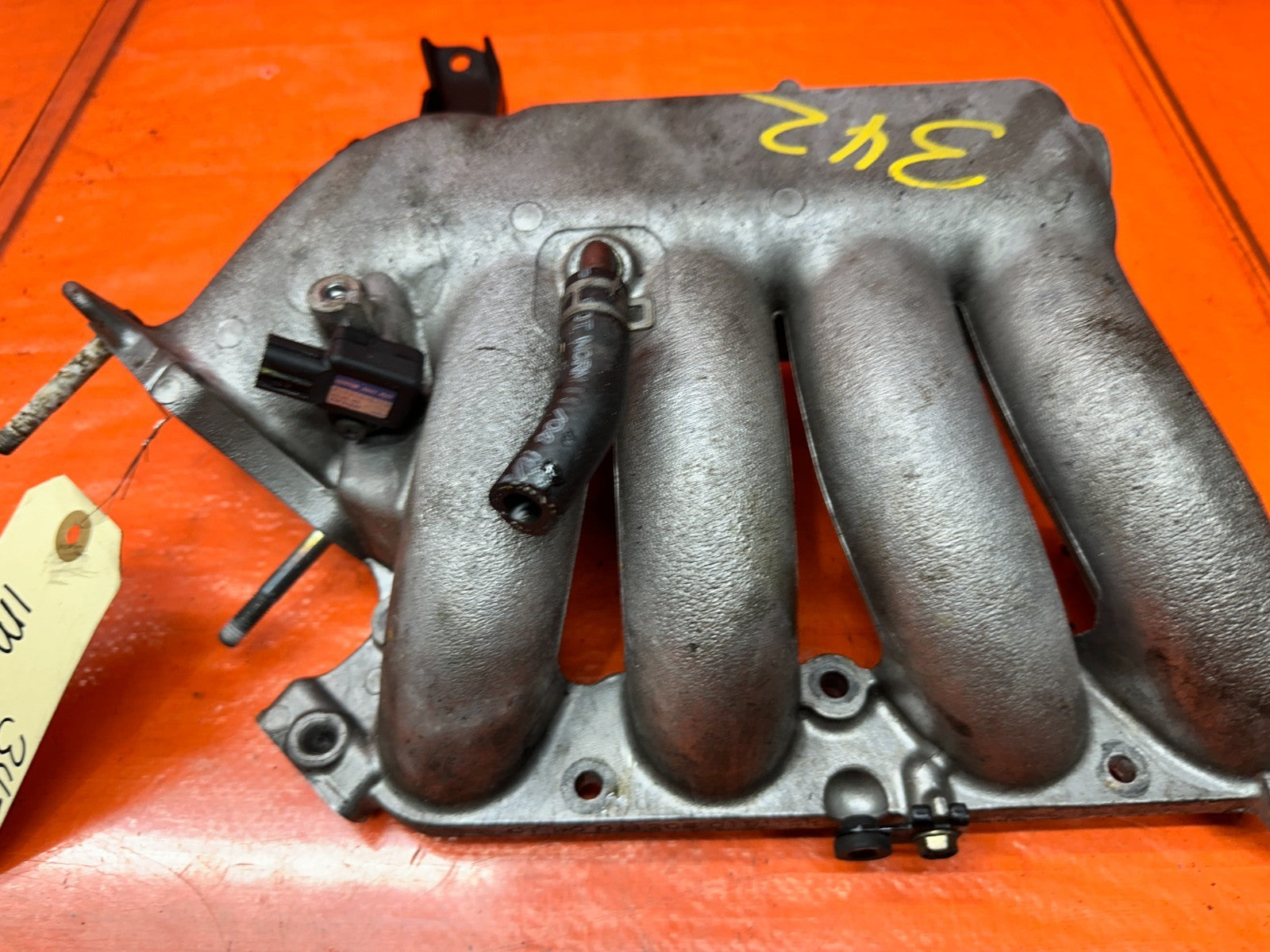 04-05 ACURA TSX 4D 2.4L K24A2 RBB OUTER ALUMINUM INTAKE MANIFOLD PLENUM OEM #3428