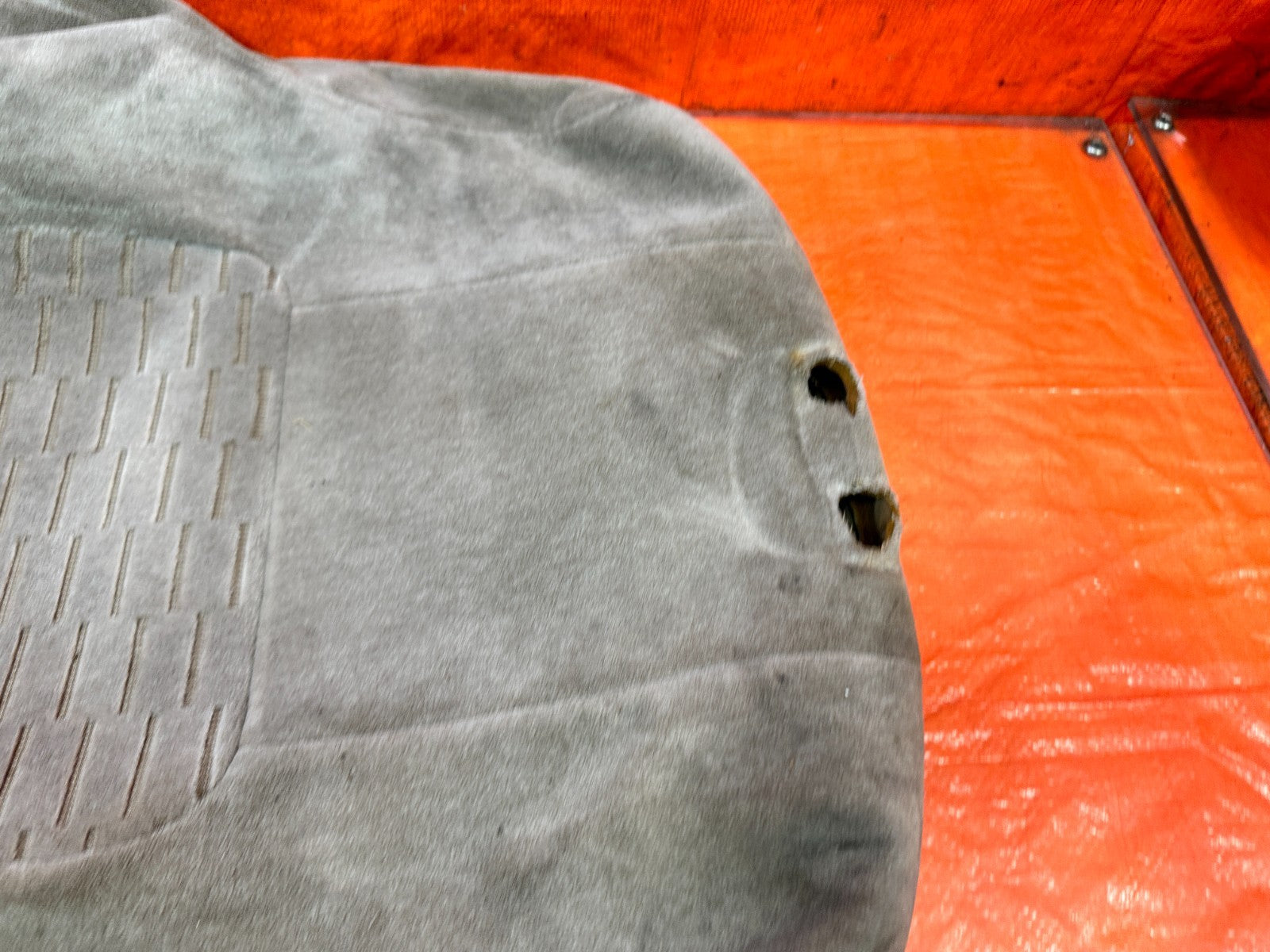 97 01 HONDA PRELUDE DRIVER LEFT FRONT UPPER SEAT SKIN WRAP  TAN OEM 3235