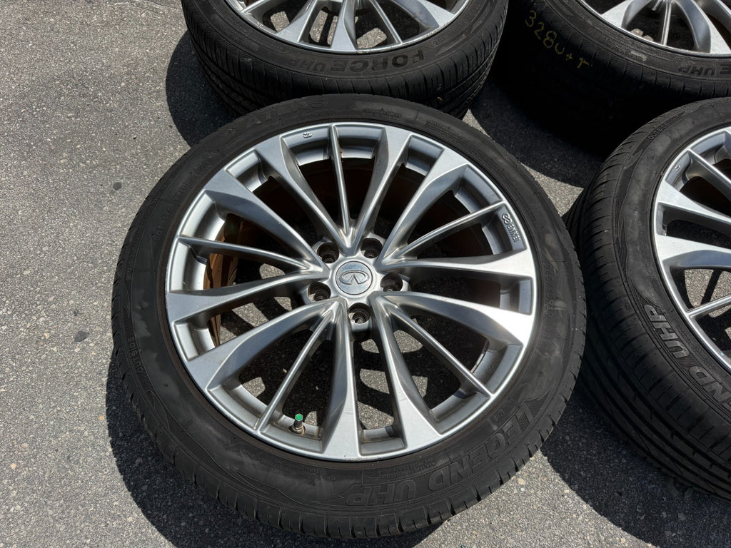08 15 INFINITI G37 & Q60 SPORT MODEL 19 INCH 15 SPOKE ENKEI WHEELS RIMS OEM #3285