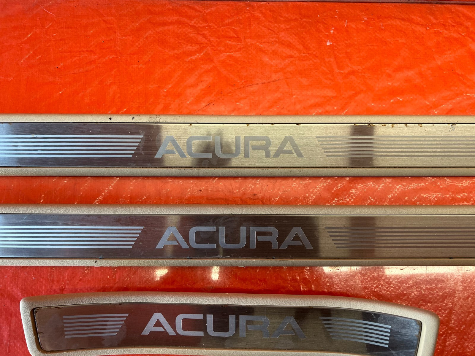 09 14 ACURA TSX   FLOOR PILLAR SCUFF PLATE SET LEFT RIGHT FRONT REAR   OEM #15810