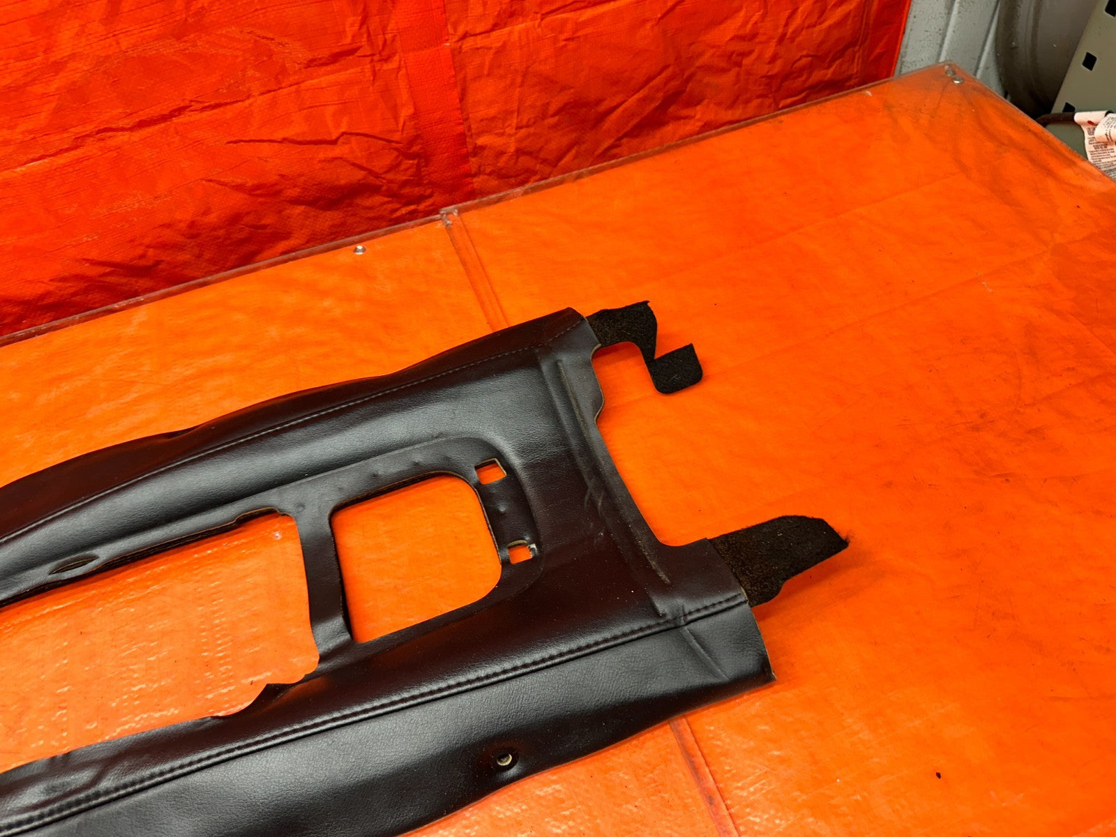 00 03 HONDA S2000 AP1 2.0L BLACK LEATHER CENTER CONSOLE TUNNEL TRIM COVER OEM #35
