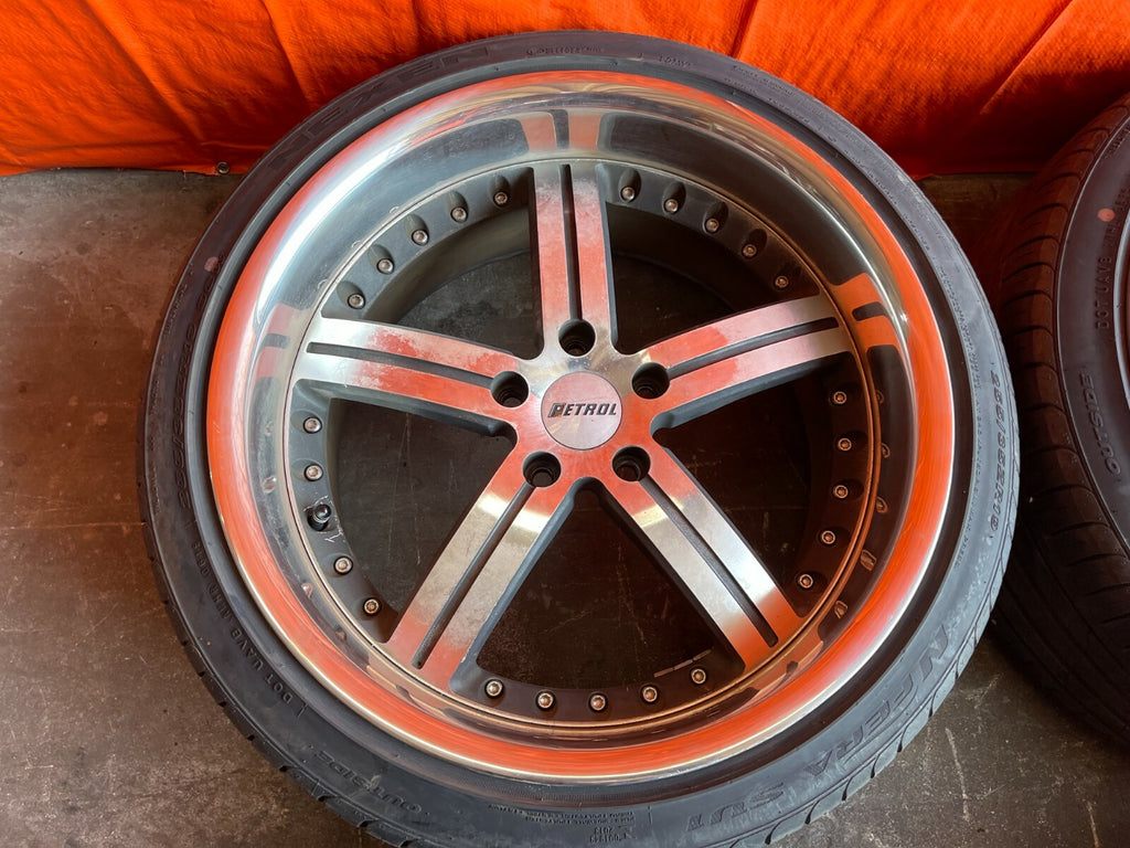 PETROL BRAND WHEELS   THROTTLE MODEL   5x114.3   19x8 +20 F   19x9.5 +40 R   #647