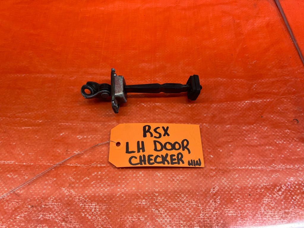 02 06 ACURA RSX   DRIVER LEFT   DOOR CHECKER HINGE ARM STOPPER   OEM #1390