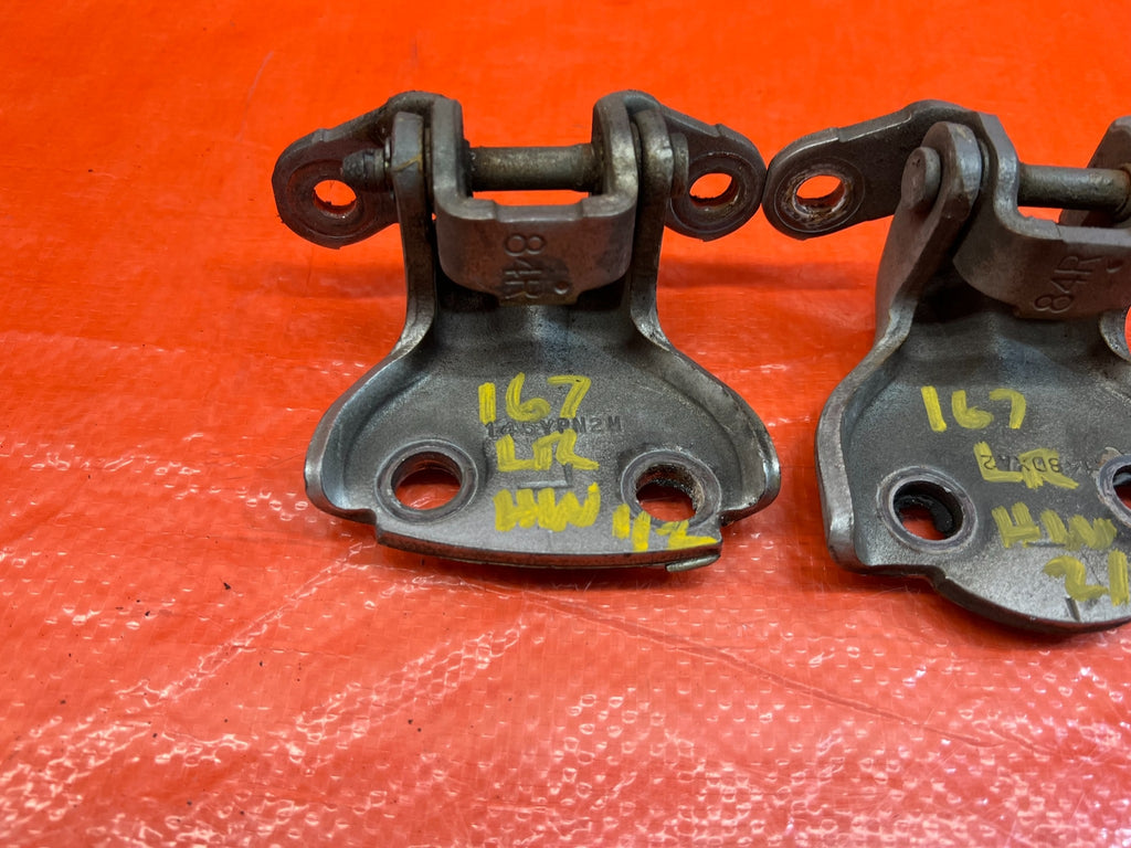 98 02 HONDA ACCORD SEDAN DRIVER LEFT REAR DOOR HINGE SET UPPER LOWER OEM #1678